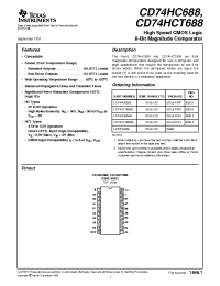 Datasheet CD54HC688 manufacturer TI